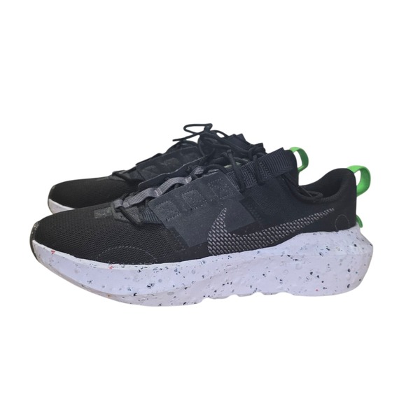 Nike Crater Impact Sneakers Mens Size 9 Black White Volt Running Casual Shoes